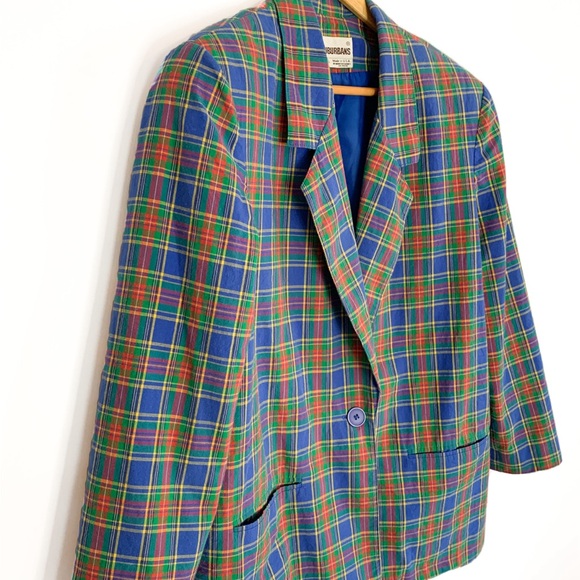 Vintage Checkered Madras Blazer - Picture 3 of 5